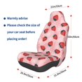 thumbnail image 3 of Balery Strawberries Funda de Asiento para Auto con Diseño - Cubierta Frontal Suave y Transpirable con Protector Antideslizante- 1 Unidad, 3 of 5