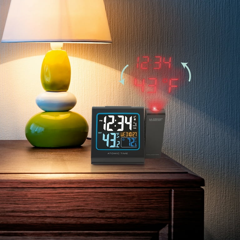 La Crosse Technology 616-146 Projection Color LED Black Alarm