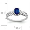 thumbnail image 2 of Primal Gold 14 Karat White Gold 6x4mm Oval Sapphire and Diamond Ring, 2 of 4