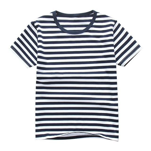 Garçon Fille Noir Enfants Fille Garçon Piste Gym Détente Course T-Shirts Manches Courtes Hauts Tee pour Enfant Col Bateau Graphique Rayé Automne Été Chandails 2025 Vêtements Concert Country Y2K 7 Ans