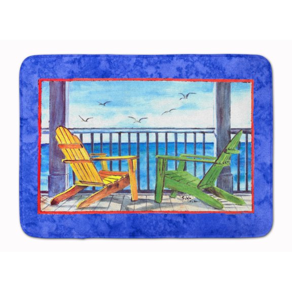 Adirondack Chairs Blue Machine Washable Memory Foam Mat Blue