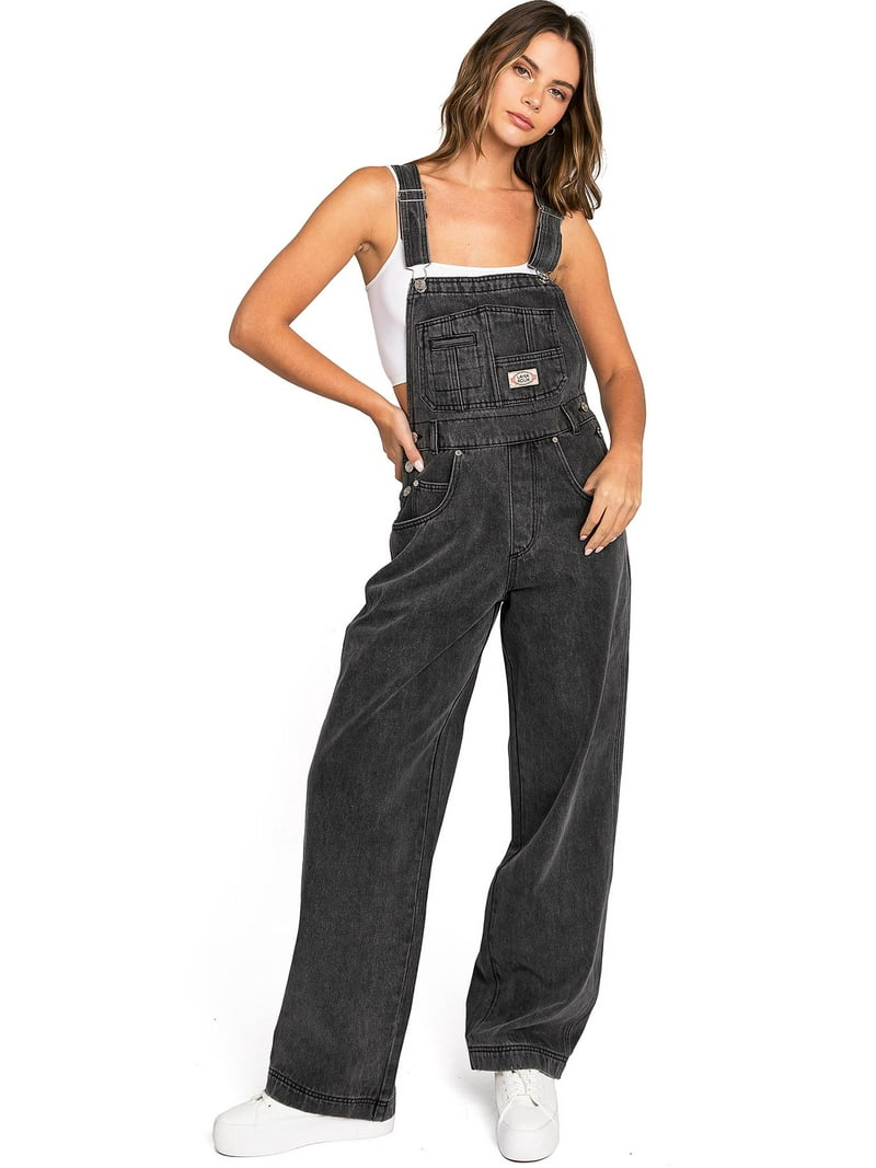 DENIM DUNGAREE 新品 Lana Roux 90s Retro Revolt Dungaree Utility Denim Twill