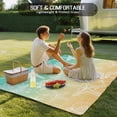 thumbnail image 4 of Teal Yellow Ombre Coastal Outdoor Rug 3x5 Ft - Reversible Patio Rug Outdoor Camping Rugs, Sea Nautical Summer Beach Starfish Coral Indoor Outdoor Area Rugs, Non-Slip Outdoor Carpet for Deck/Porch, 4 of 8