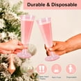 thumbnail image 3 of 40 Pack Plastic Champagne Flutes,4.5 oz Disposable Champagne Glasses,Pink Plastic Toasting Glasses for Parties Toasting Birthday Wedding Party Cocktail Cups Bulk, 3 of 7