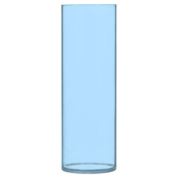 Clear Flower Vase Centerpieces Plastic Cylindrical Vases Home Wedding Decor 4"x12" Light Sky Blue
