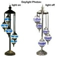 thumbnail image 6 of SILVERFEVER 5 Globes Turkish Mosaic Floor Lamp Tiffany Moroccan Art Home Decor Lantern Tall Lamps for Living Room Office Bedroom Blue Wave, 6 of 7