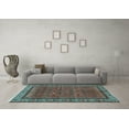 thumbnail image 3 of Ahgly Company Indoor Rectangle Persian Light Blue Traditional Area Rugs, 2' x 4', 3 of 4