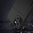 thumbnail image 3 of for iPhone 15 Plus Wallet Case with Sliding Door Hidden Pocket Credit Card Holder Dual Layer Heavy Duty Shockproof Hard PC Hybrid TPU Phone Flip Protective Cover for iPhone 15 Plus, Black, 3 of 8