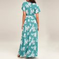 thumbnail image 4 of Mefallenssiah Robe d'Été Décontractée à Manches Courtes Col en V Imprimée pour Femmes, 4 of 7