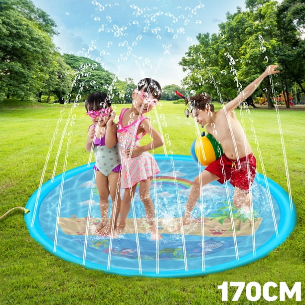 67inch Sprinkler & Splash Play Mat, Outdoor Garden Backyard Water