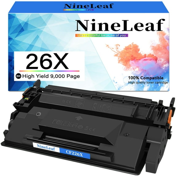 NineLeaf 1-Pack 26X Compatible Toner Cartridge Replacement for HP CF226X 26A CF226A Black Toner Cartridge to use for Laserjet Pro M402n M402dn M402d M402dw M402dne MFP M426dw M426fdw M426fdn Printer