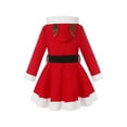 thumbnail image 2 of ZDHoor Girls Xmas Gifts Winter Hoodies Swing Dress Christmas Festival Easter Cosplay Dressing Up Red-C 4, 2 of 6