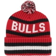 thumbnail image 2 of Men's '47 Red Chicago Bulls Bering Cuffed Knit Hat with Pom, 2 of 2