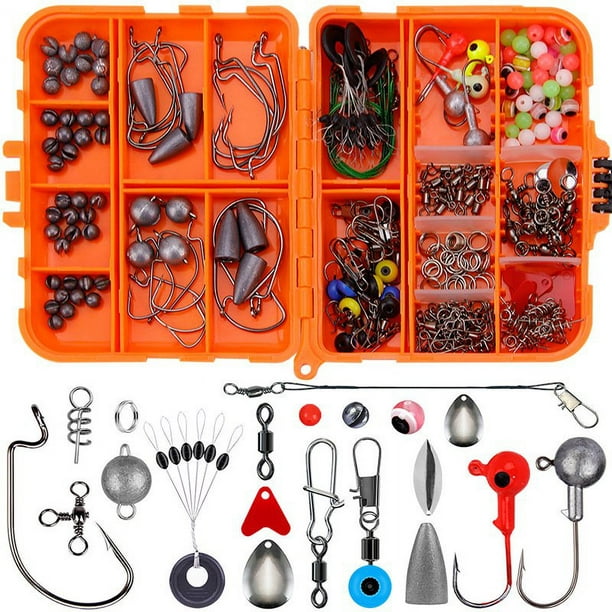 HAOAN Fishing Tackle Box with Tackle Included Crankbaits Spoon Hooks  Weights and More Fishing Accessories 205 Pcs Fishing Lure Baits Gear Kit  for Freshwater Bass 