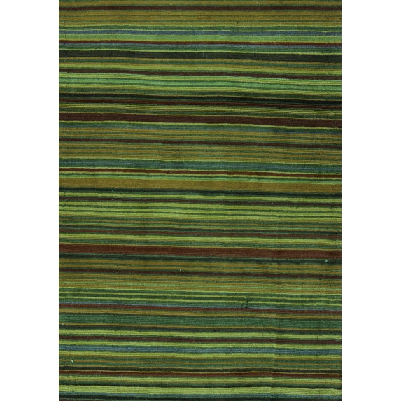 Ahgly Company Indoor Rectangle Abstract Turquoise Blue Modern Area Rugs, 4' x 6'