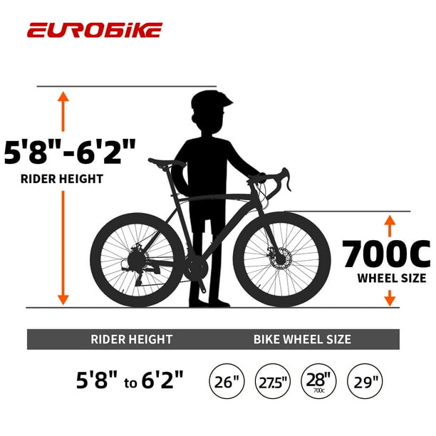 Size Guide Wheel Size For 6ft Male Height Foot Inches Bike Size