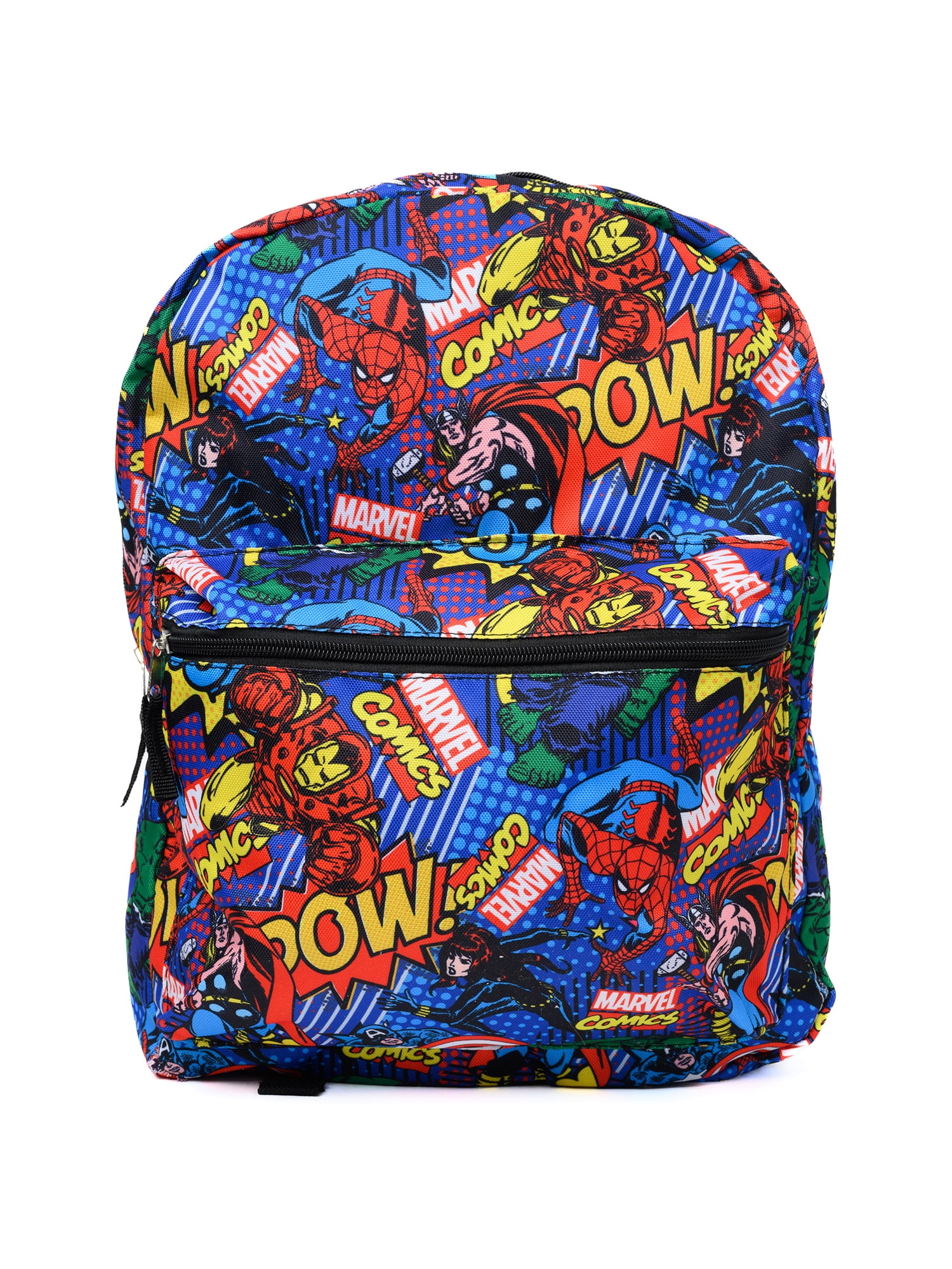 Avengers Backpack 16' All-Over Superheroes Spider-Man Thor Marvel Comics Boys