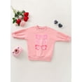 thumbnail image 3 of Suealasg Kids Girls Valentines Day Sweatshirt Dress 6M 1T 2T 3T 4T 5T Little Girls Spring Long Sleeve Round Neck Sunglasses Print Pullover Dress, 3 of 9
