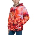 thumbnail image 2 of Kdxio Autumn Maple Leaves Pattern Kids Boys Girls Zip Up Hoodie 3D Printed Hooded Sweatshirt Hoody Coat with Pocket 7-12 Y-Small, 2 of 6
