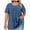 Blue, variant on Antinious Summer Tops for Women Trendy,Sweatshirt for Women,Ladies Size Short Sleeved Crewneck Button Up Pleated T-shirt,Hot Pink,XL