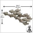 thumbnail image 5 of Cape Cod School of Fish, Hand Crafted, Rustic Tan Metal Wall Sculpture, Antiqued Finish, 24.5 inches, 5 of 7