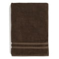 thumbnail image 5 of Mainstays Performance Cotton 2-Piece Bath Sheet Set, Oversized Super Soft Quick Dry Fade Resistant, Solid Brown, 5 of 9