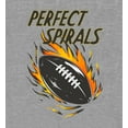 thumbnail image 2 of "Perfect Spirals" Flaming Football Youth Heather Gray Short Sleeve Tee-XL, 2 of 2