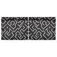 thumbnail image 3 of Minimalist Lines Pattern Kitchen Curtains Tier Set 27x24 Inch 2 Panels Semi Sheer Light Filtering Privacy UV Protection, 3 of 8