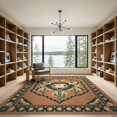 thumbnail image 2 of ODIKA 9'x12' Cowboy Folk Cow Stepped Border Skull Hat Southwestern Unicorn Washable Area Rug None for Great Room, Indoor Concept, Large Living Low Pile, Flatwoven, 2 of 7