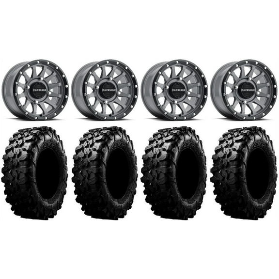 Raceline Trophy 15" Grey Wheels 29" Carnivore Tires Polaris RZR XP 1000 / PRO XP / Ranger XP 900/1000