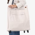 thumbnail image 5 of CleverMade Rolling Tote Cart 90L Collapsible Wheeled Bag, Cream, 5 of 11