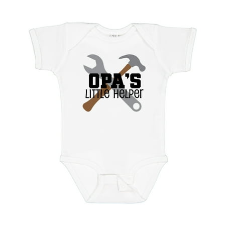 

Inktastic Opa Little Helper Grandkid Boys Baby Bodysuit