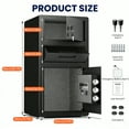 thumbnail image 2 of Large Drop Safe Box for Business with Independent lockbox, Anti-Theft Money Drop Box with Lock and Slot, Digital Keypad and Spare Keys, Home Safe with Dual Alarm & Mute Function, 2 of 8