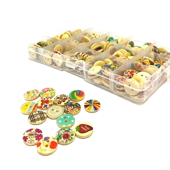 Ahomeist Multicolor Button Sewing Fasteners 225 Pack