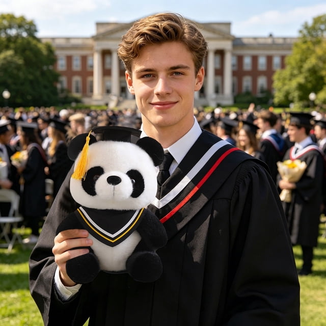 Tong DIY Graduation Scarf Panda Doll Scarf Panda Graduation Season