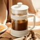 thumbnail image 4 of Yuarrent Cafetera blanca a prueba de explosiones para amantes del café, émbolo esencial francés y tetera Juegos de servir café y té 350ml, 4 of 6