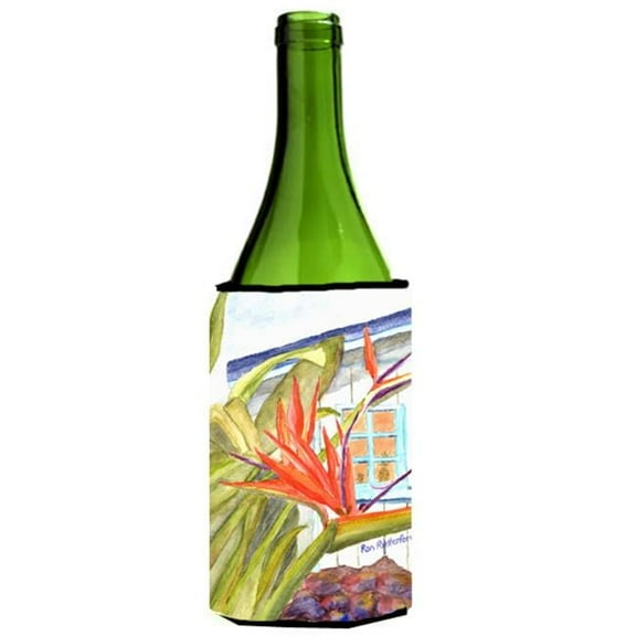 Flower Bird Of Paradise Wine bottle sleeve Hugger