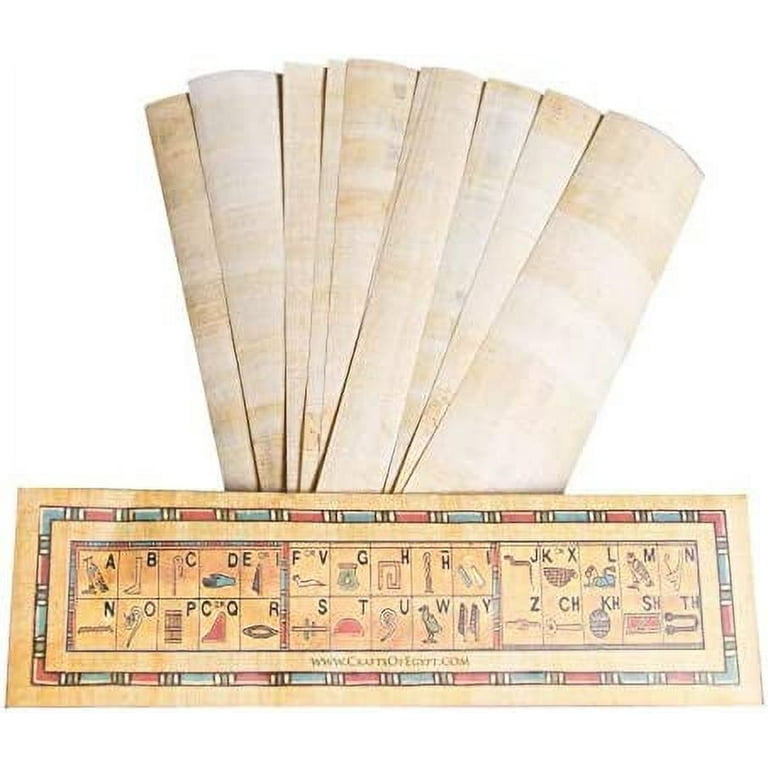 10 Egyptian Papyrus Paper Blank Bookmarks for Art Projects and Schools 7.2  x2.0 inch (5x18 cm) by CraftsOfEgypt 