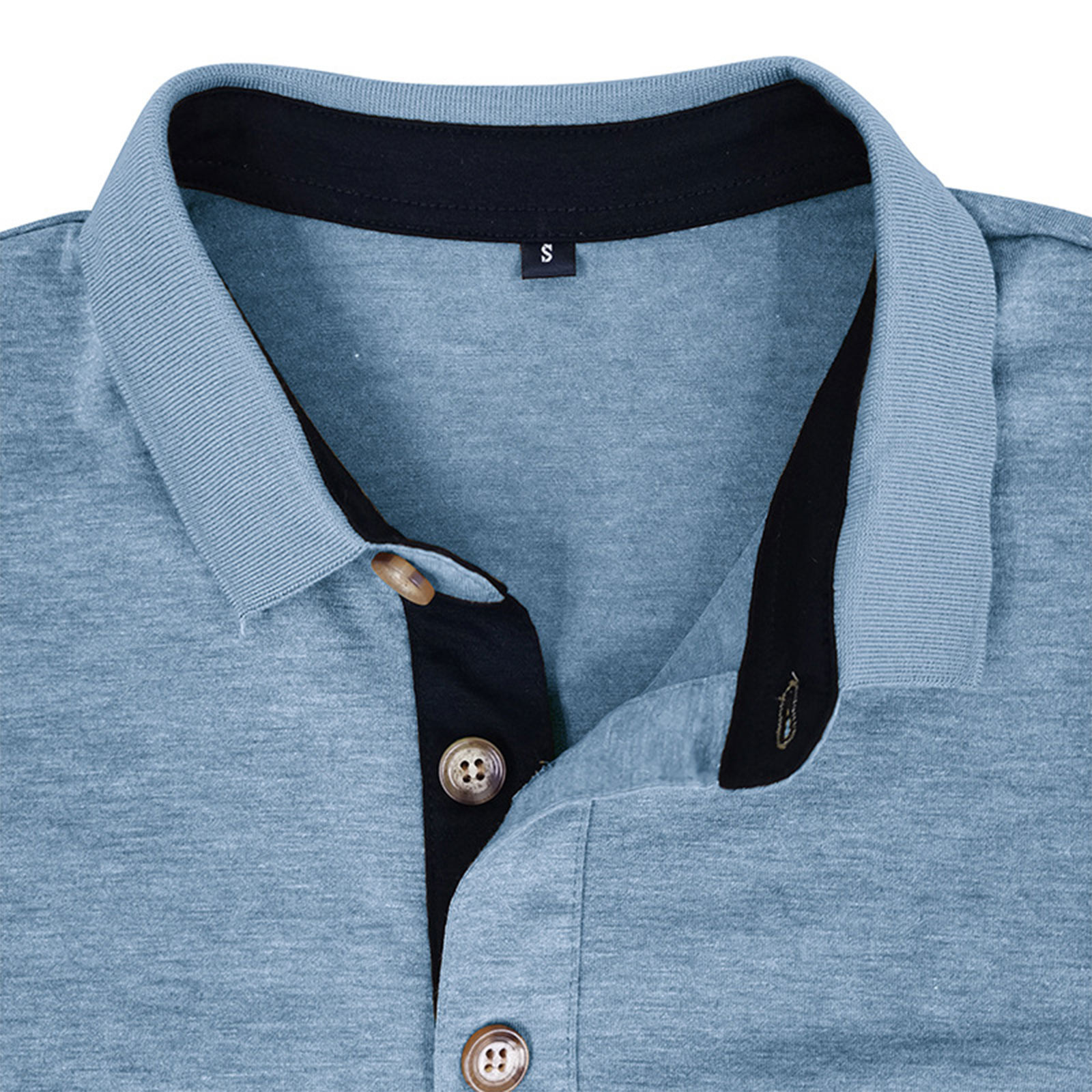 Knosfe Mens Long Sleeve Polo Shirts Classic Button Down Golf Shirt ...
