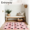 thumbnail image 3 of ODIKA 6'x9' Machine Washable Non-Slip Area Rug, Buffalo Check Christmas Tree Anti Fatigue Farmhouse Style High Traffic Rug, Red, 651778, 3 of 7
