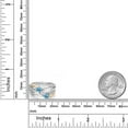 thumbnail image 6 of Gem Stone King 925 Silver and 10K Yellow Gold Swiss Blue Topaz and Moissanite and Lab Grown Diamond Engagement Ring for Women | 1.09 Cttw | Round 4MM | November Birthstone | Size 9, 6 of 6