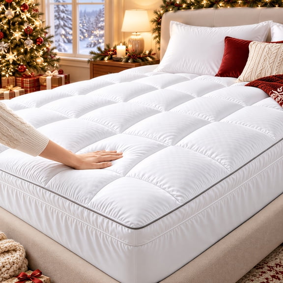 99*190cm mattress topper white