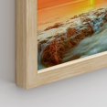 thumbnail image 5 of PixonSign Framed Wall Art Vibrant Orange & Blue Sunset Ocean Beach Pier Prints, Set of 4 Sea Landscape Wall Decors, Nature Wall Décor, Adhesive Canvas Poster, Modern Home Artwork - 8"x10" Natural, 5 of 5