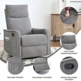 thumbnail image 6 of Aukfa Swivel Rocker Recliner Glider Chair with Heat & Massage for Adults, Living Room, Gray, 6 of 10