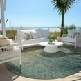 thumbnail image 6 of Addison Rugs Chantille Indoor/Outdoor Transitional Squares Teal Washable Round Rug, 8' x 8', 6 of 6