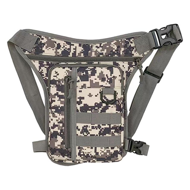 Bolsa cartuchera para motocicleta, riñonera para hombre, riñonera con correa ajustable, bolso cruzado, bolsa de muslo para correr, montar, caminar, Gris