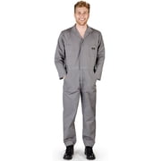 Natural Workwear Adult Big & Tall Unisex Long Sleeve Coverall Grey 4X-LargeTall - Runs 1 Size Small