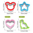 thumbnail image 2 of YOPTOP 4 Pcs Bread Sandwich Decruster Sandwich Cutter And Sealer Set Dinosaur Heart And Circle Shapes Pancake Maker Diy Cookie Cutters, 2 of 5