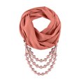 thumbnail image 2 of Utoimkio Vintage Ethnic Style Women's Scarf Crystal Bead Pendant Necklace Scarf Jewelry Accessory Soft Infinity Scarves for Women, 2 of 2