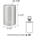 thumbnail image 2 of Aspen Creative 23616-02,Clear Cylinder Glass Shade. 3-1/2"Dia x 5-1/2"H / Center Hole:42mm.Set of 2., 2 of 7